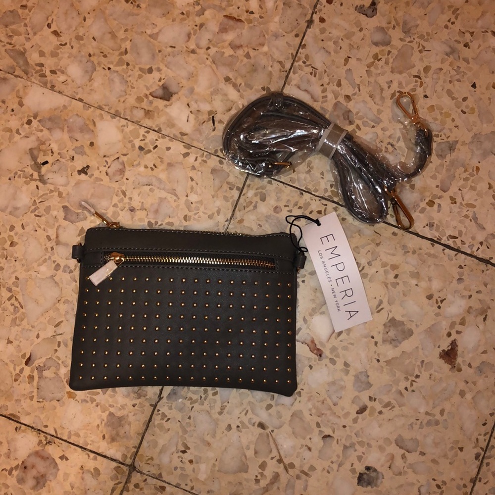 studded olive green small purse